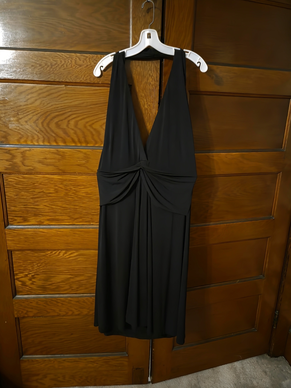 Lane Bryant Size 20 Black V-Neck Halter Dress